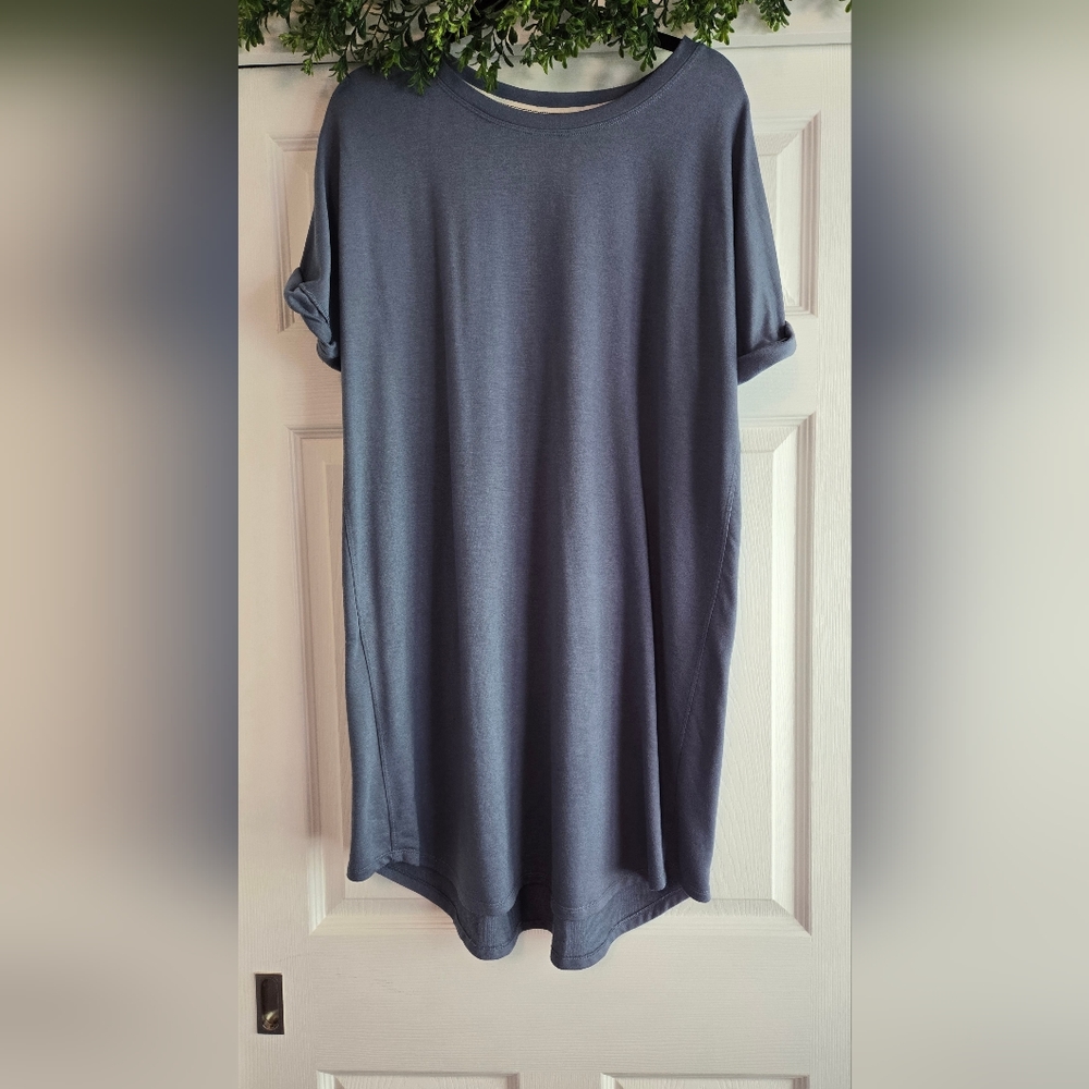 Blue t-shirt dress
